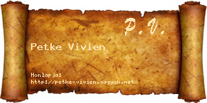 Petke Vivien névjegykártya