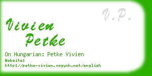vivien petke business card